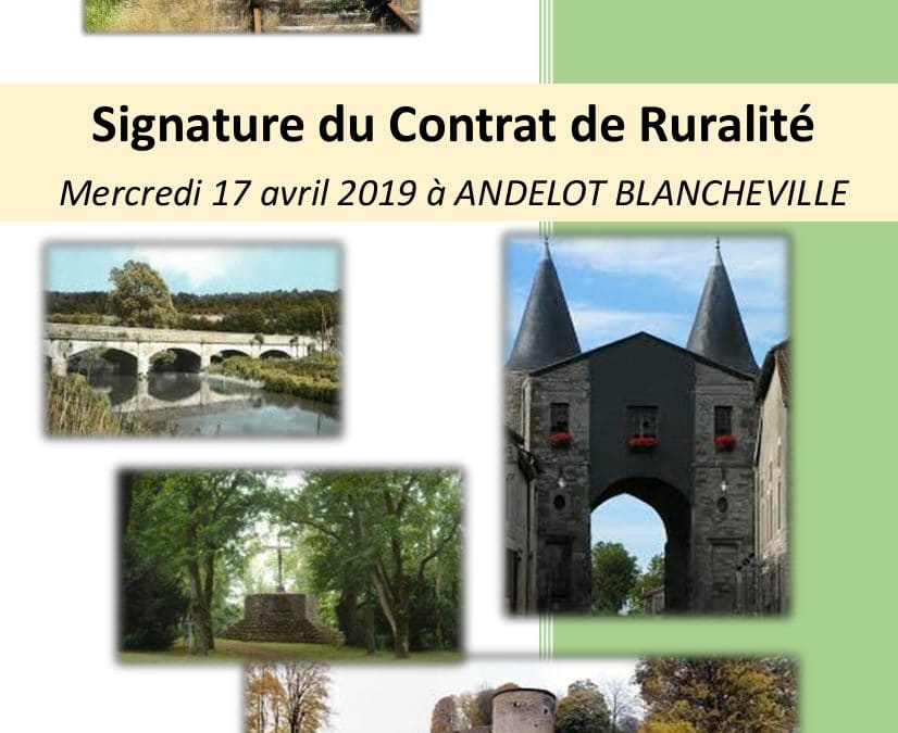 Signature du Contrat de Ruralité